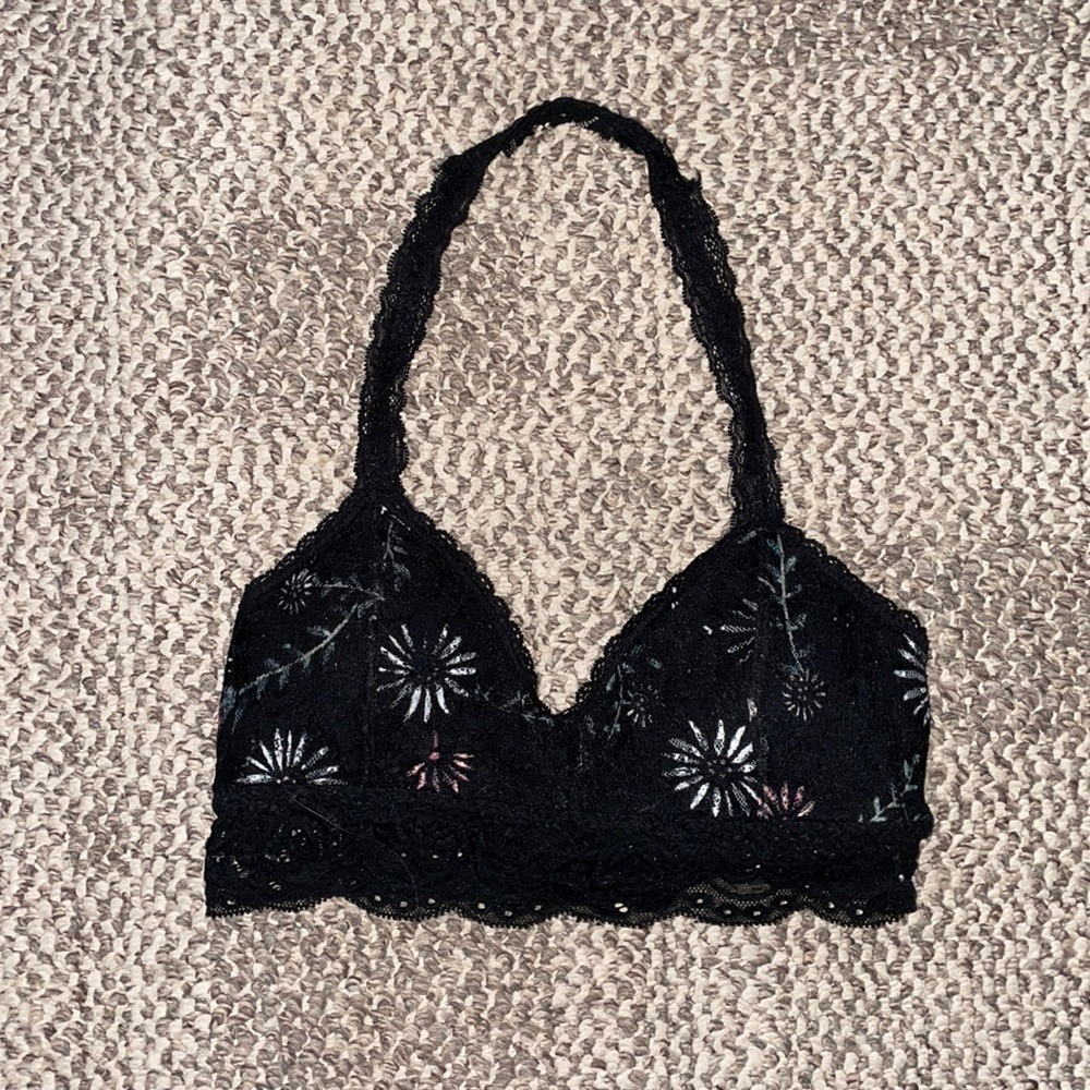 Women’s Tilly’s lace floral bralette black xs